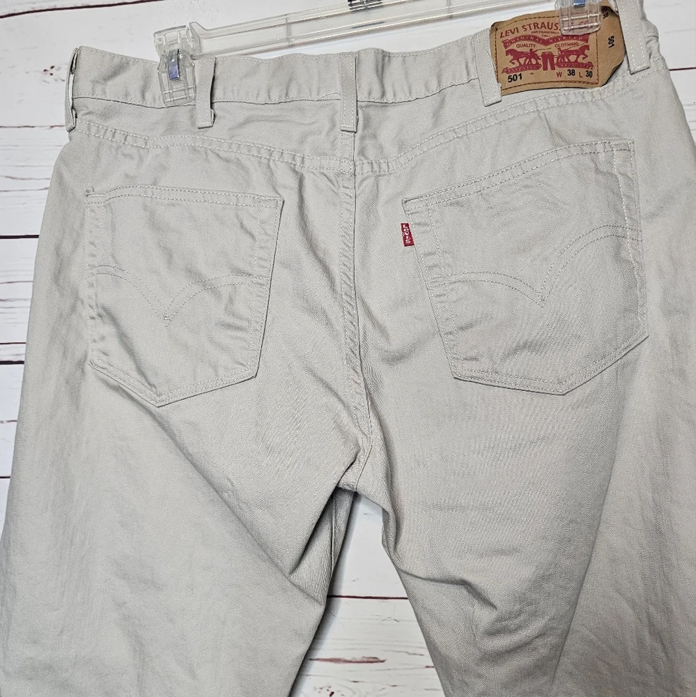 Levi's 501 Button Fly Tan Jeans